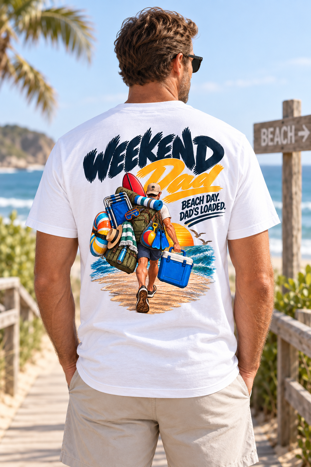 Beach Dad T-Shirt – Relatable Weekend Dad Graphic Tee