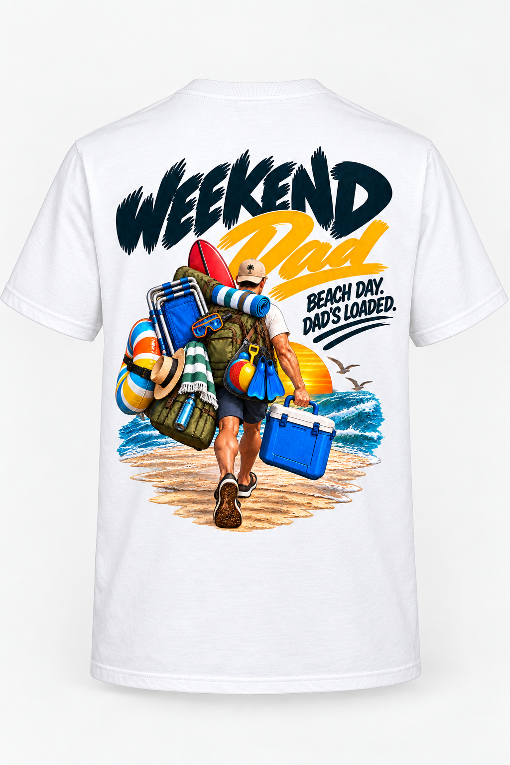 Beach Dad T-Shirt – Relatable Weekend Dad Graphic Tee